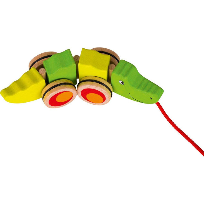 Goki Toys Pull Along Animal Crocodile wood toys Safari Ltd®