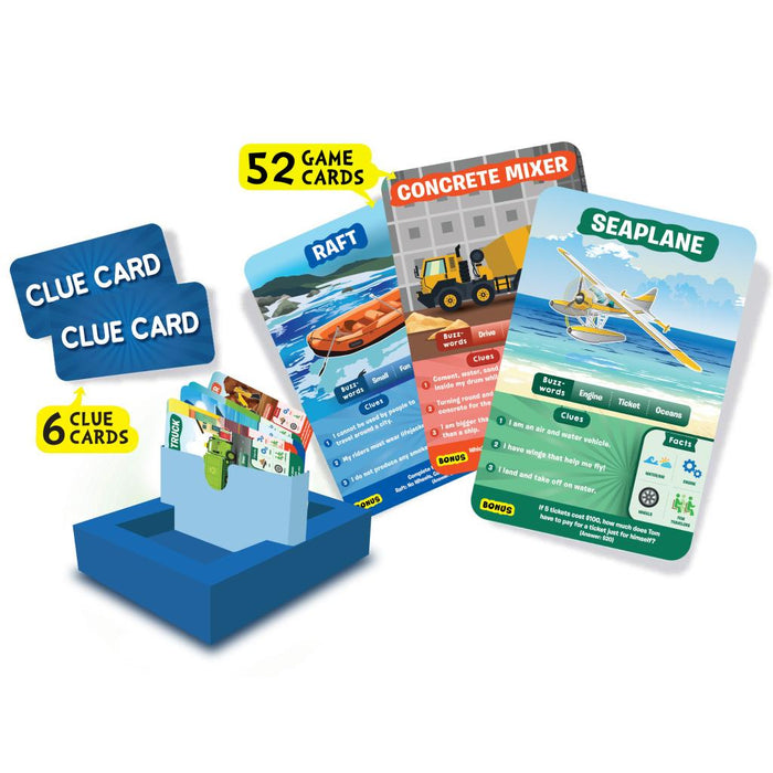 Guess in 10 Educational Board Game, Wheels, Wings and More Safari Ltd®