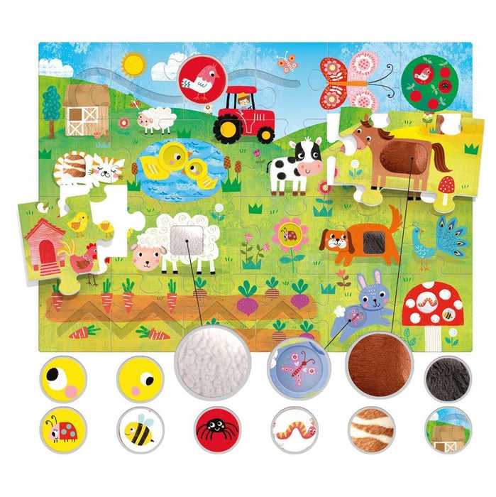 Montessori Tactile Animal Puzzle Game