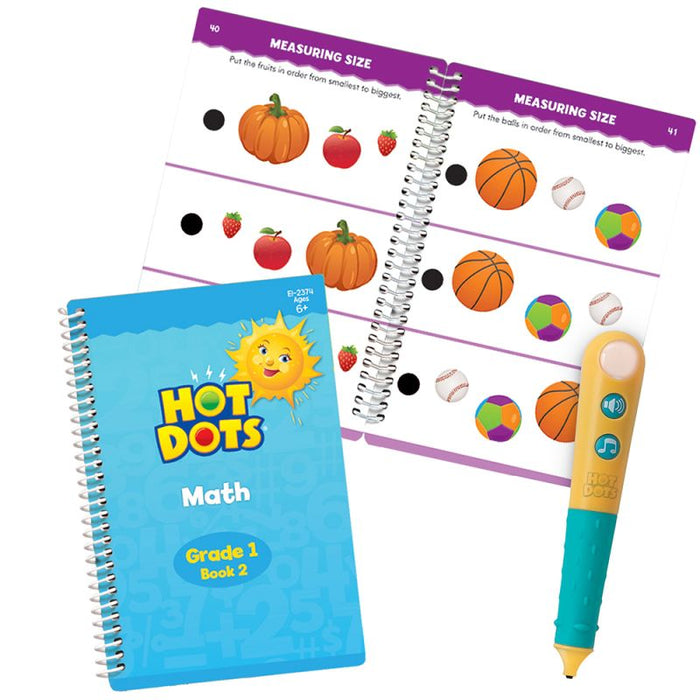 Hot Dots Let’s Master Grade 1 Math Set with Hot Dots Pen - Safari Ltd®
