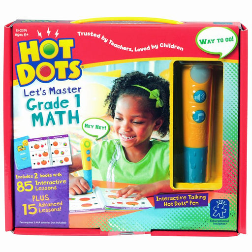 Hot Dots Let’s Master Grade 1 Math Set with Hot Dots Pen - Safari Ltd®
