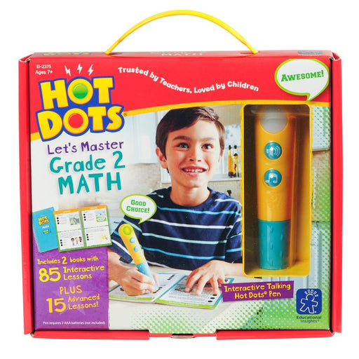 Hot Dots Let’s Master Grade 2 Math Set with Hot Dots Pen - Safari Ltd®
