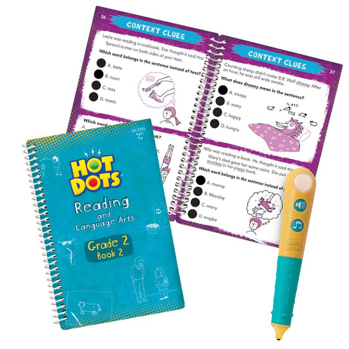 Hot Dots Let’s Master Grade 2 Reading Set with Hot Dots Pen - Safari Ltd®