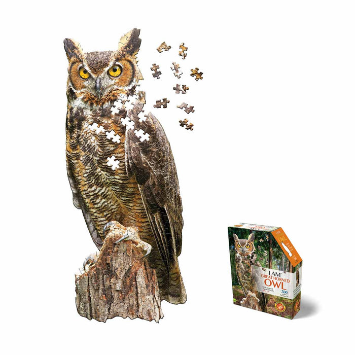 I Am Great Horned Owl - 300 pc. Puzzle - Safari Ltd®
