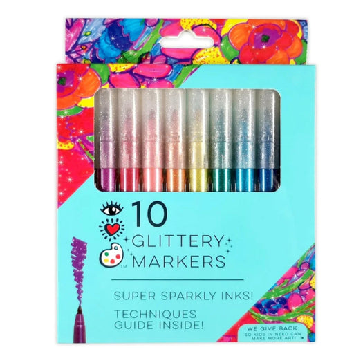 iHeartArt 10 Glittery Markers - Safari Ltd®