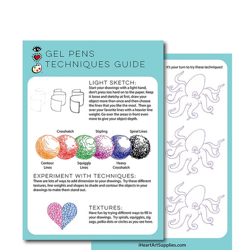 iHeartArt 12 Glitter Gel Pens - Safari Ltd®