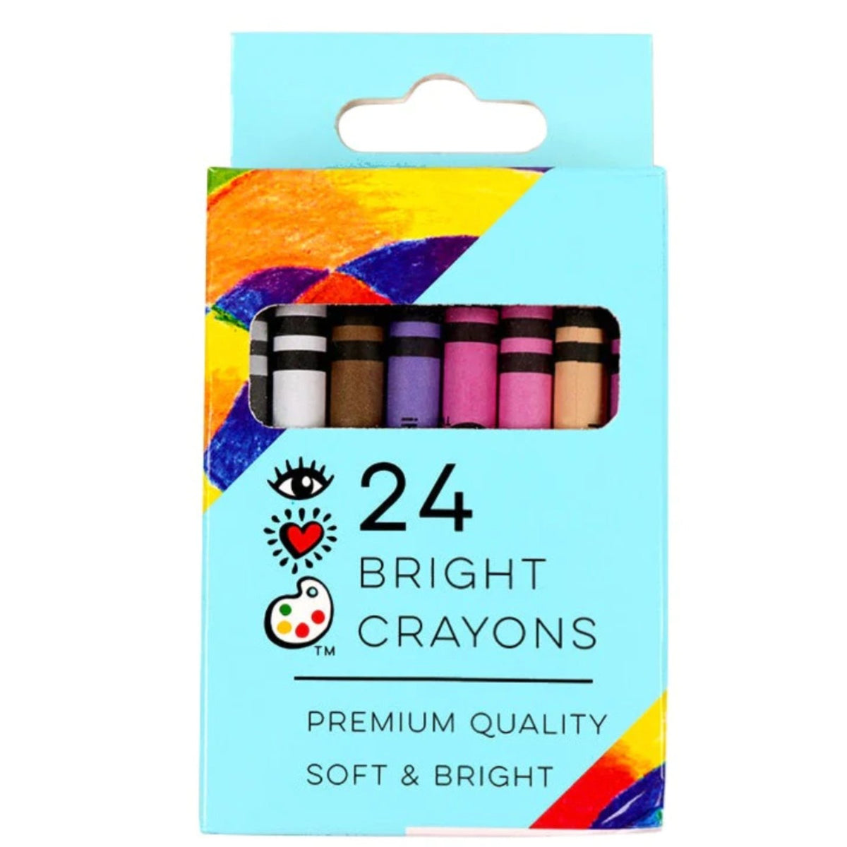 iHeartArt 24 Bright Crayons | Bright Stripes | Safari Ltd®