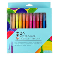 iHeartArt 24 Watercolor Pastels + Brush - Safari Ltd®