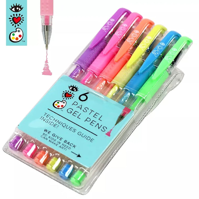 iHeartArt 6 Pastel Gel Pens - Safari Ltd®