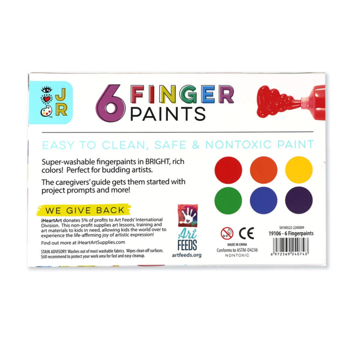Jr 6 Washable Finger Paints