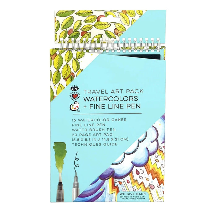 iHeartArt Travel Art Pack Watercolors + Fine Line Pen - Safari Ltd®