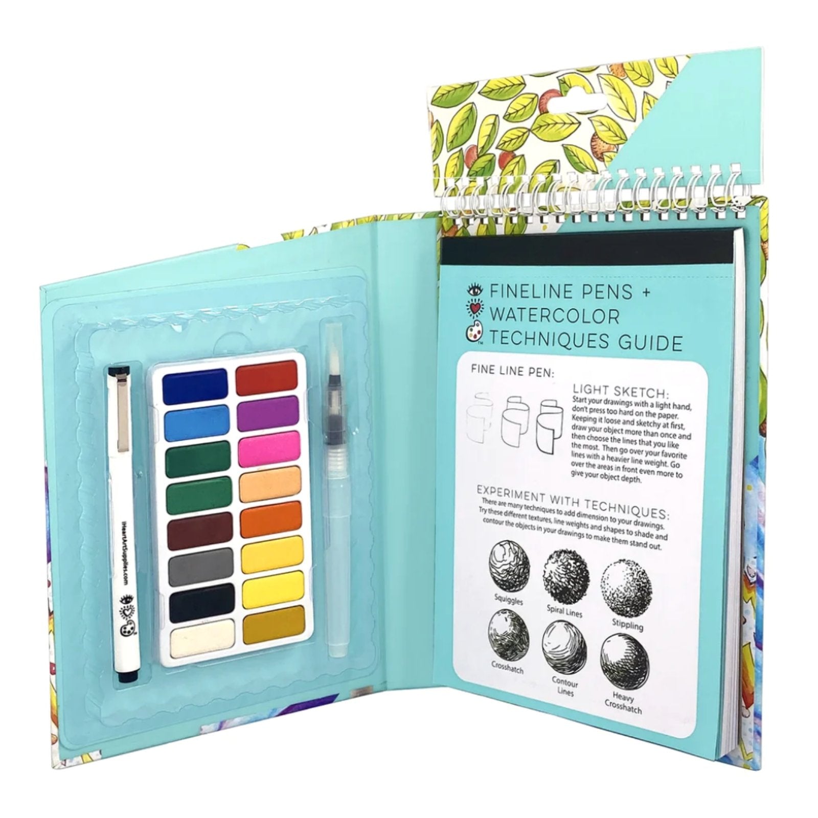 iHeartArt Travel Art Pack Watercolors + Fine Line Pen - Safari Ltd®