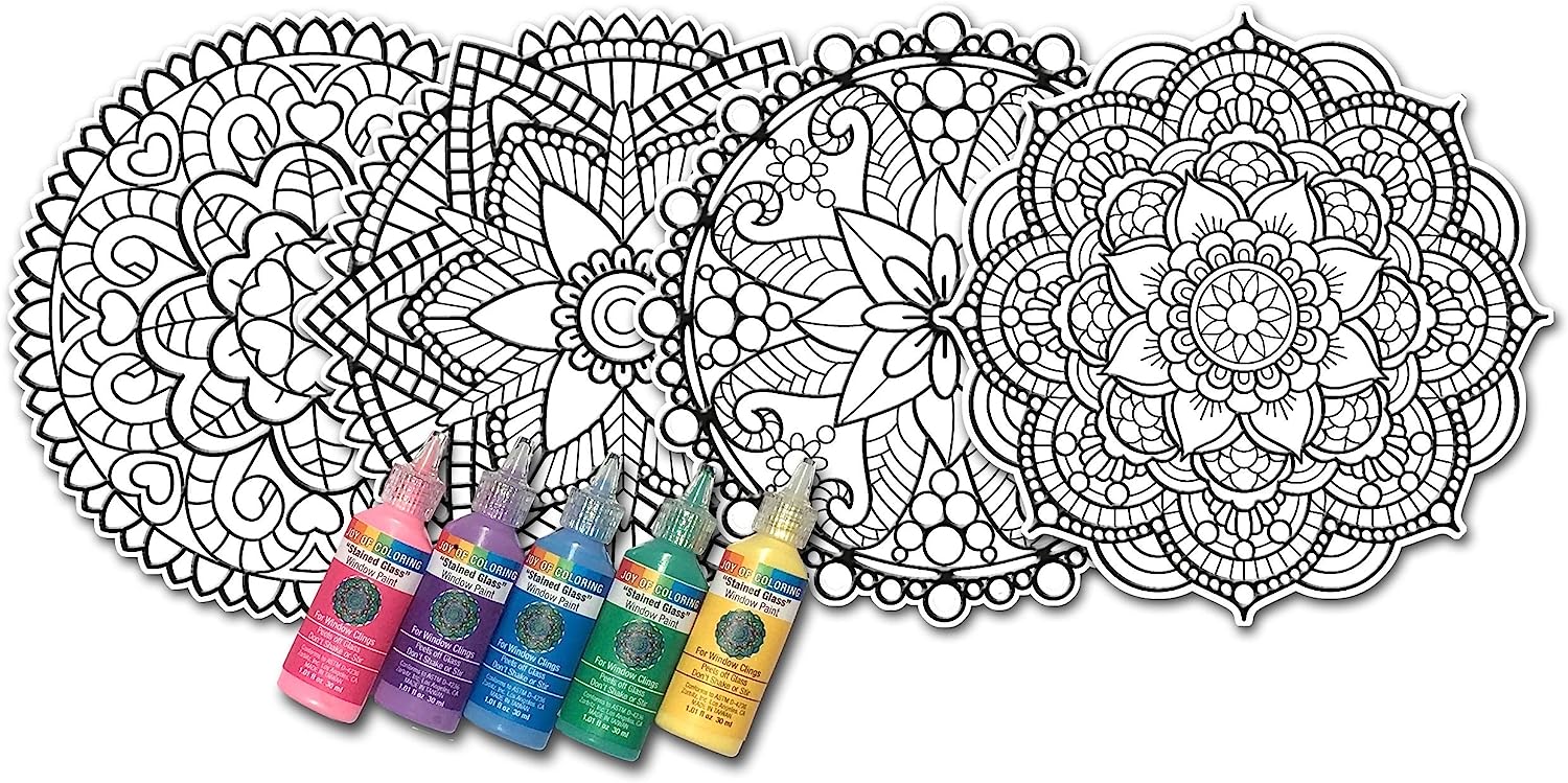 Joy of Coloring Stained Glass Mandalas - Safari Ltd®
