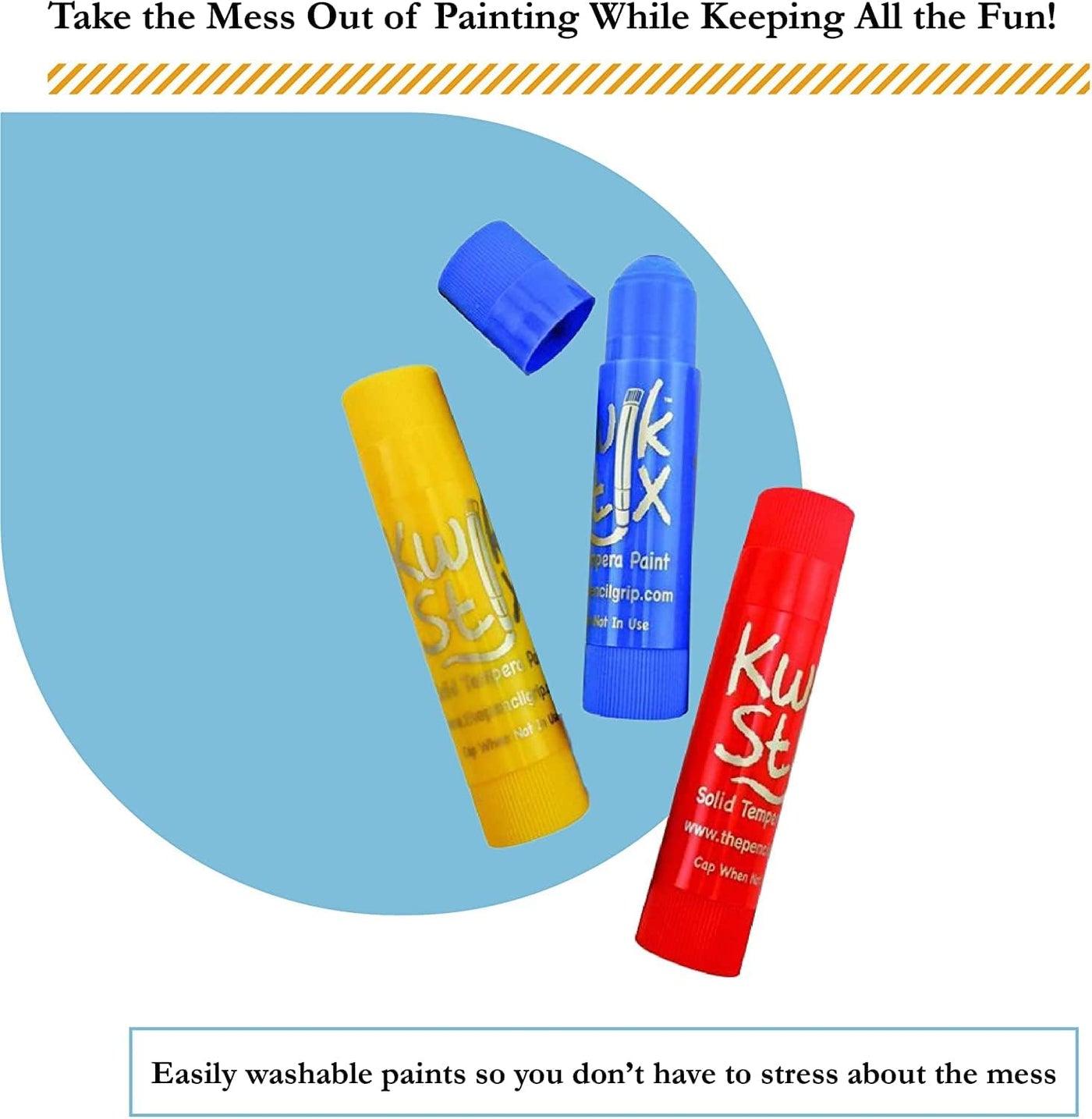KwikStix Tempera Paint 24 Pack Classic, Metalix, Neon Colors - Safari Ltd®