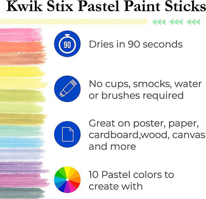 KwikStix Tempera Paint Pastel 10 colors - Safari Ltd®