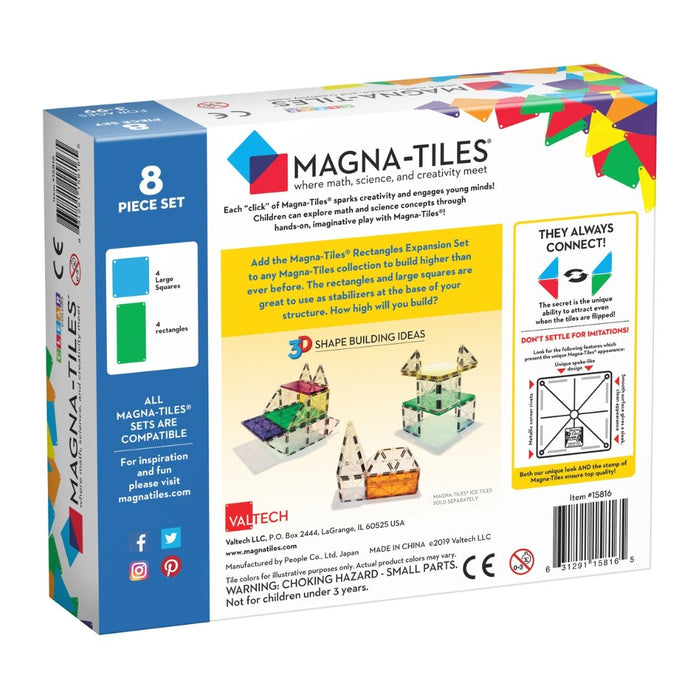 Magna-Tiles Rectangles 8 Piece Expansion Set - Safari Ltd®