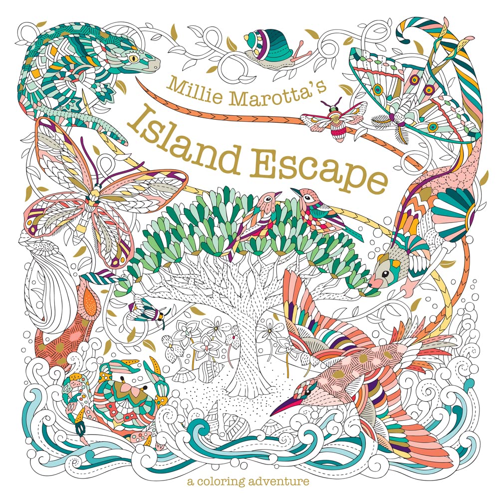 Millie Marotta Island Escape Coloring Book - Safari Ltd®