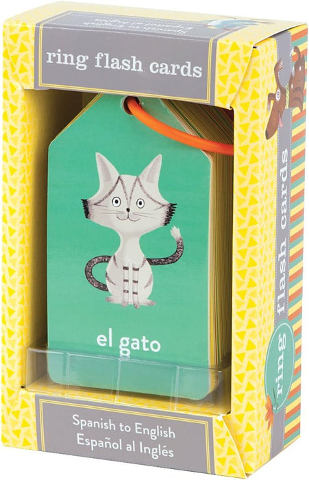 Mudpuppy Spanish to English Ring Flash Cards - Safari Ltd®