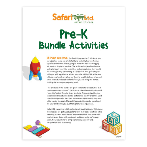 Pre-K Activity Guide - Laminated - Safari Ltd®