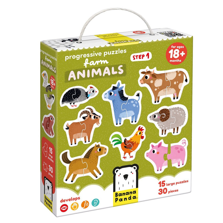 Progressive Puzzles Farm Animals 18m+ - Safari Ltd®