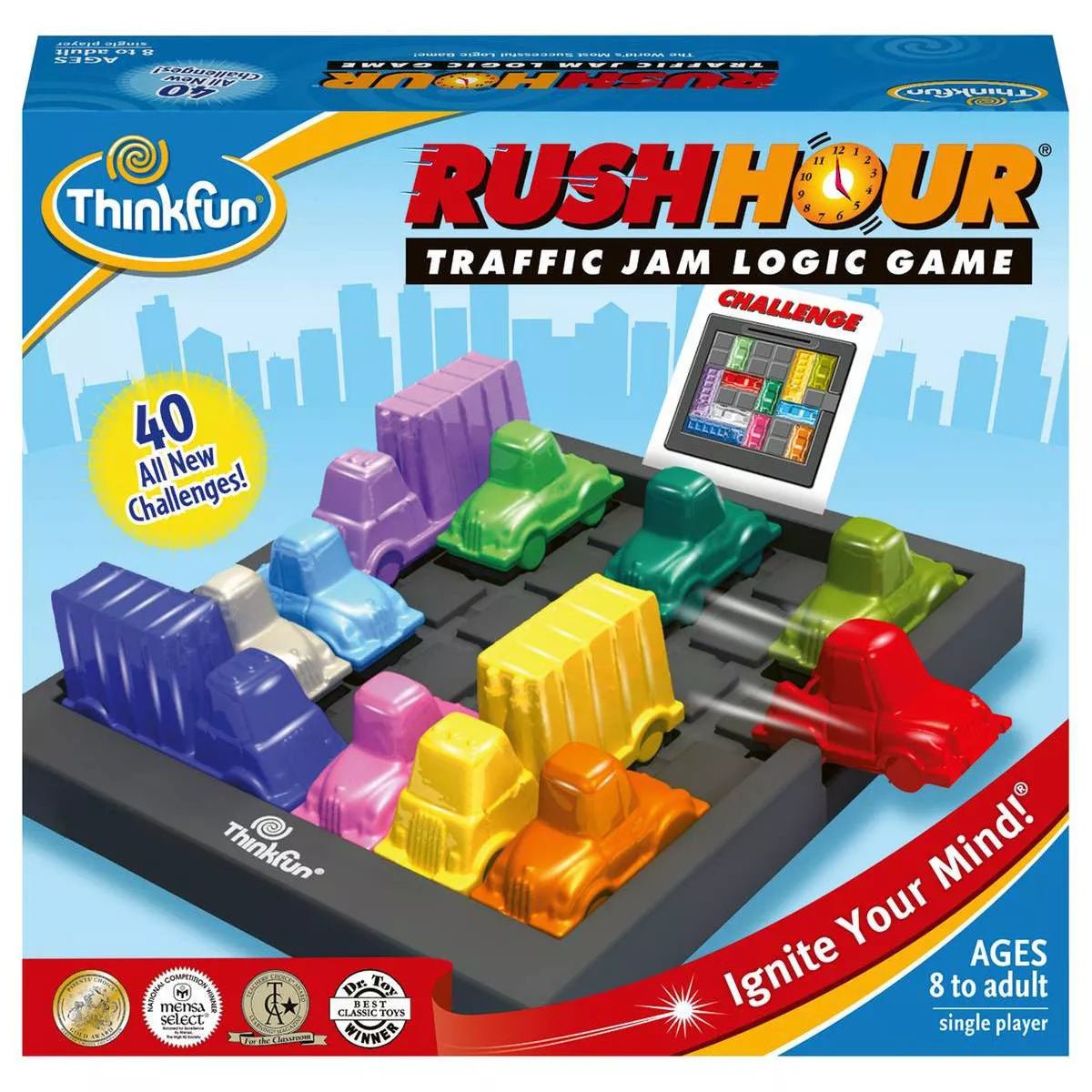 Static Hour Game Rush Hour Traffic Jam Game | Brain Teaser by ThinkFun | Safari Ltd®