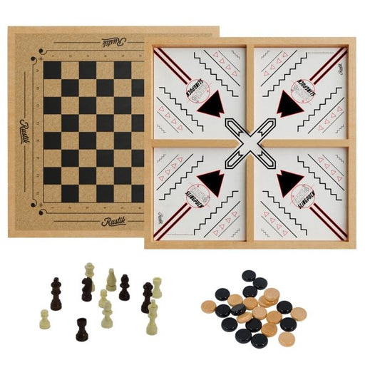 Rustik Crazy 4 Slingpuck/Chess/Checkers - 3-In-1 - Safari Ltd®