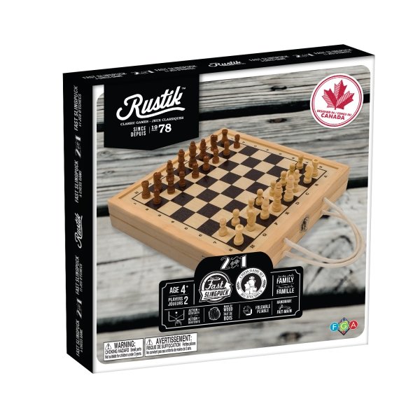 Rustik Foldable Chess/Fast Sling Puck 2-in-1 - Safari Ltd®