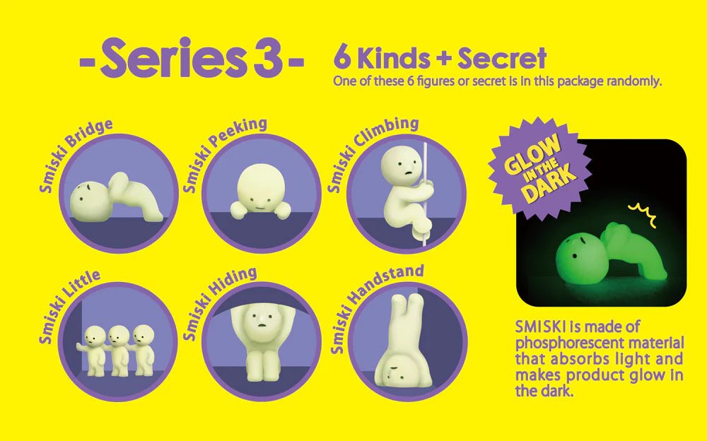 Smiski Collectable Mini Glow-In-The-Dark Figurines