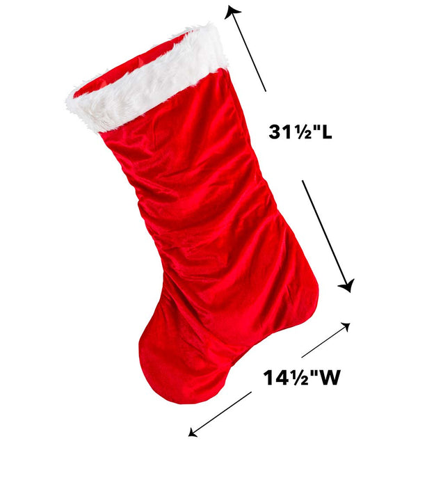 Super-Sized Velveteen Christmas Stocking - Safari Ltd®
