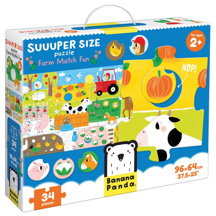 Suuuper Size Puzzle Farm Match - Safari Ltd®