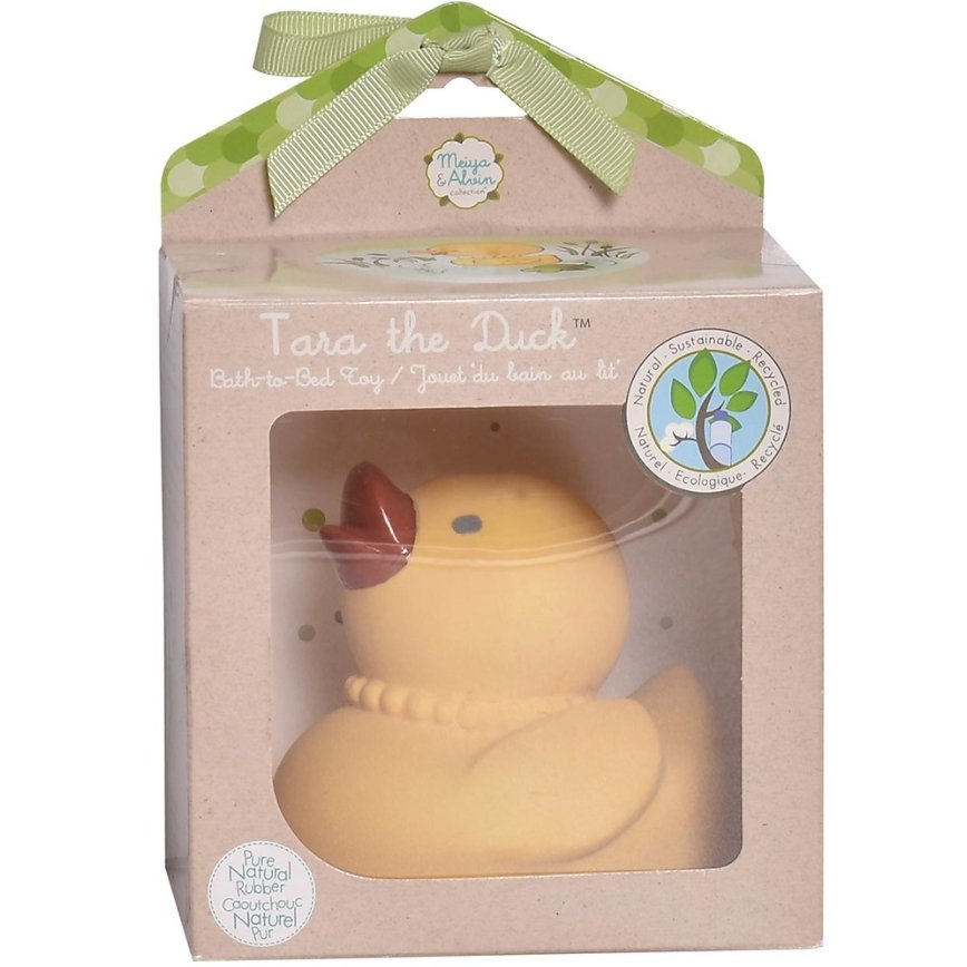 Tara the Duck Natural Rubber Baby Rattle & Bath Toy Safari Ltd®