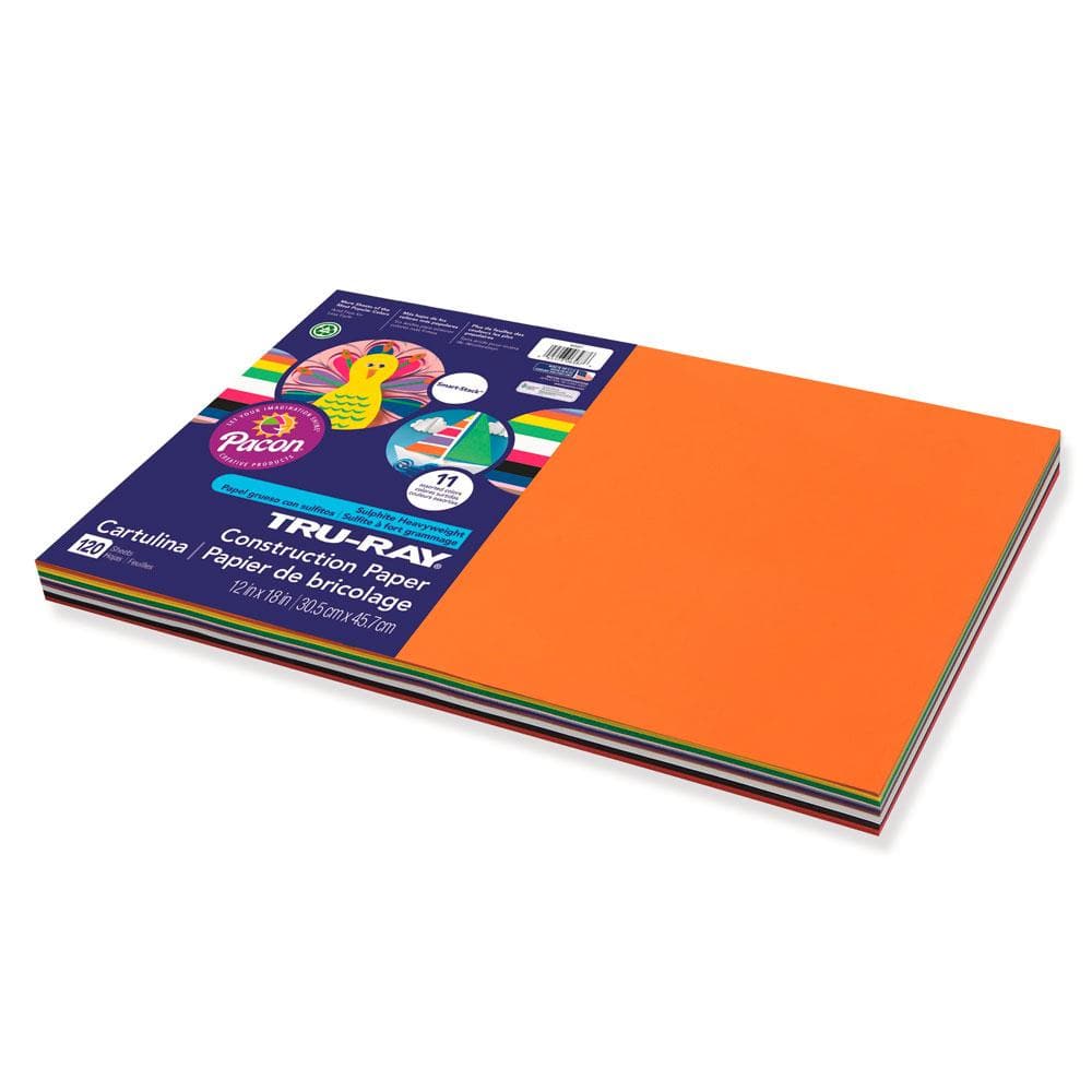 Pacon Tru-Ray Smart Stack Construction Paper 9X12-240 Sheets/Pkg, Assorted  Colors - 045173065869