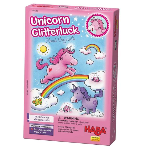 Unicorn Glitterluck Cloud Crystal Board Game - Safari Ltd®