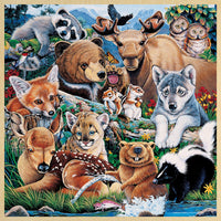 Wood Fun Facts - Forest Friends 48 pc Wood Puzzle - Safari Ltd®