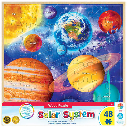 Wood Fun Facts - Solar System 48 pc Wood Puzzle - Safari Ltd®