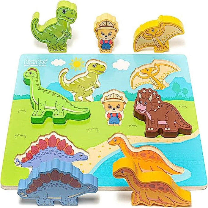 Wooden Chunky Dinosaurs Puzzle - Safari Ltd®