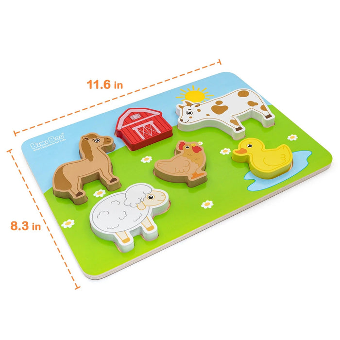 Wooden Chunky Farm Puzzle - Safari Ltd®