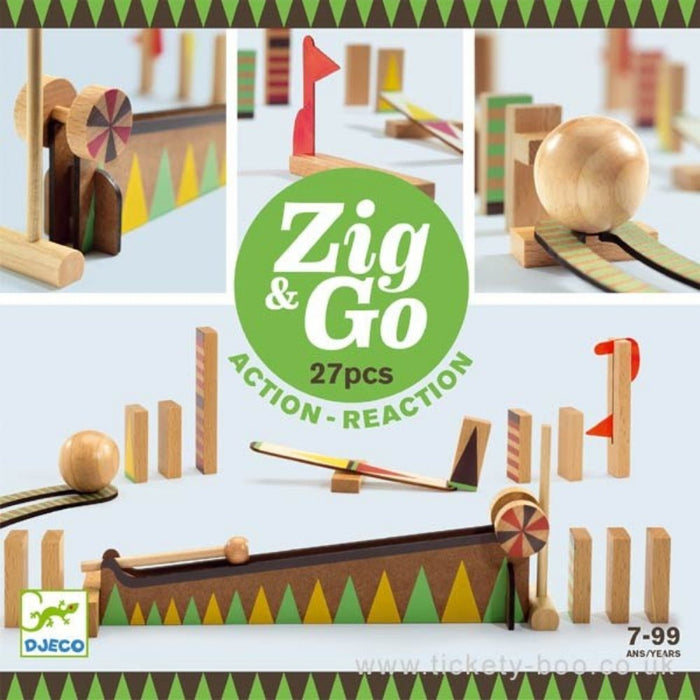 Zig & Go Curve 27 pc Chain Reaction Construction Set - Safari Ltd®